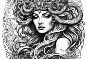 Medusa long tattoo idea