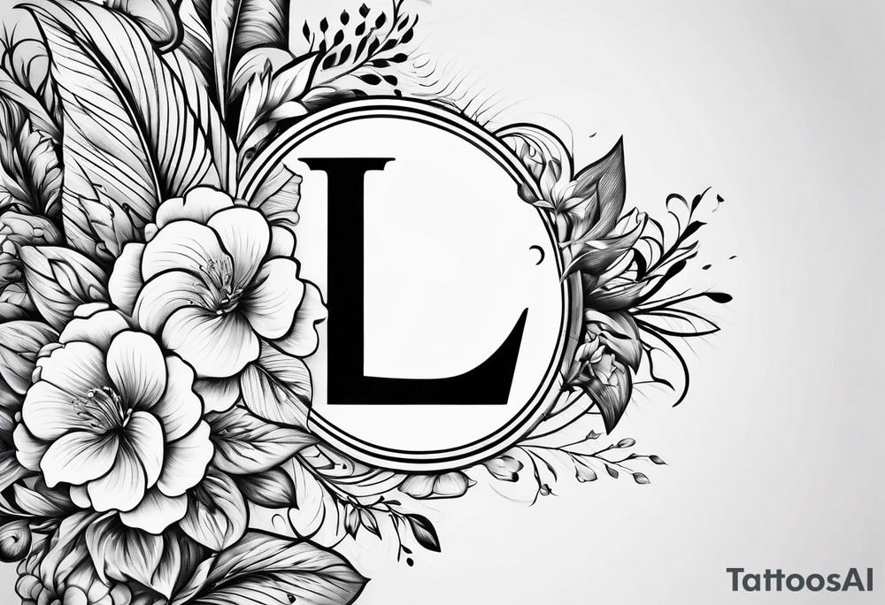 Two letters L tattoo idea