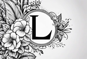 Two letters L tattoo idea