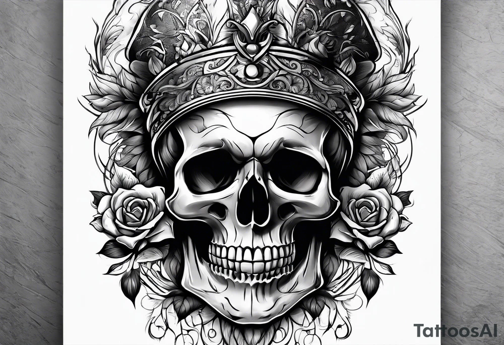 Skull tattoo idea