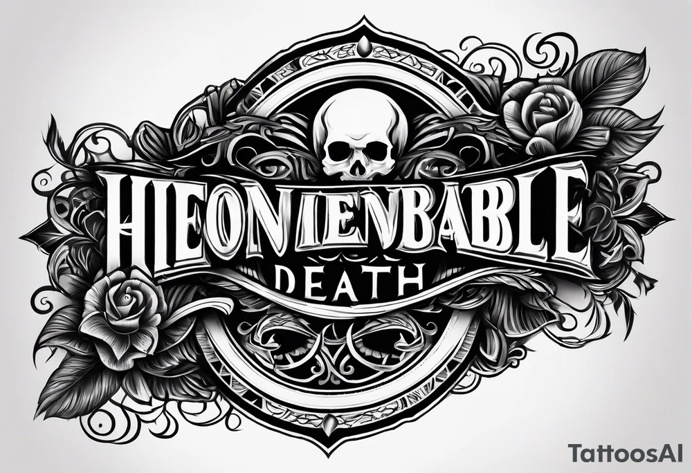 armband with these words: memorable life honorable death tattoo idea