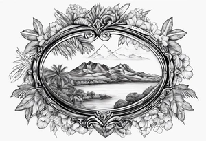 la carte de la guadeloupe française tattoo idea