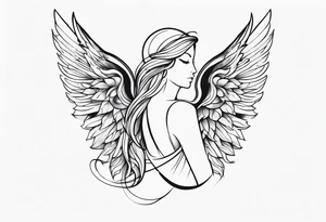 Number 5 as an angel tattoo idea