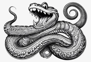 long worm with smile tattoo idea