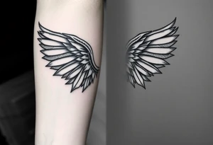 Freya norse goddess beautiful  full-body wings tattoo idea