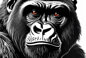 Gorilla tattoo idea
