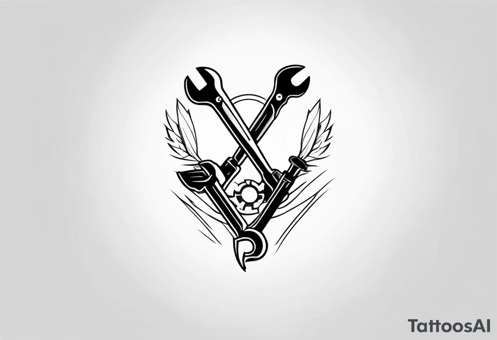wrench and ratchet tattoo idea