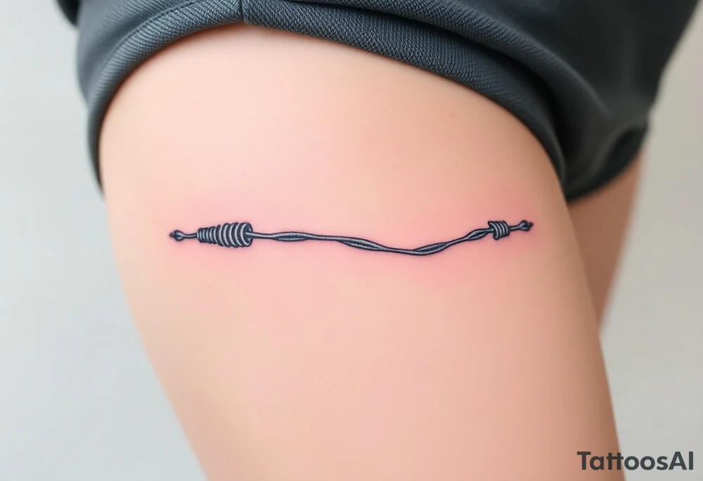 Razor wire shaped in ❤️ no veins tattoo idea