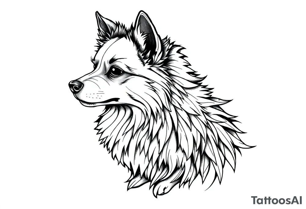 Spitz alemão tattoo idea