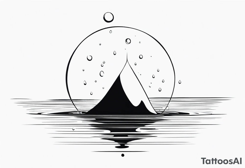 water drop falling into ocean tattoo idea