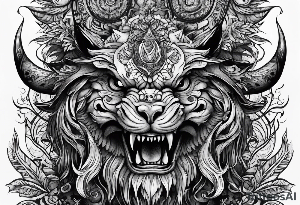 Dark monster tattoo idea
