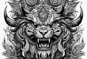 Dark monster tattoo idea