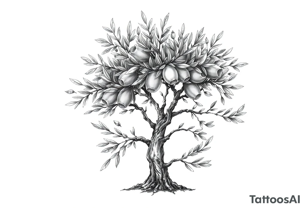 Olive tree tattoo idea
