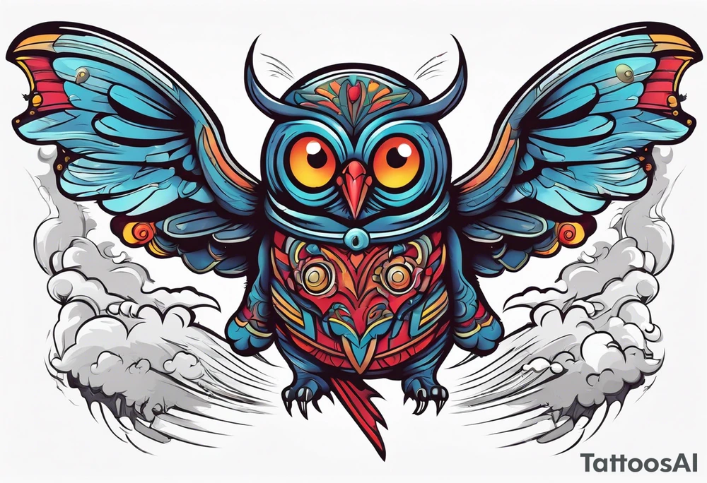 Mothman in action tattoo idea