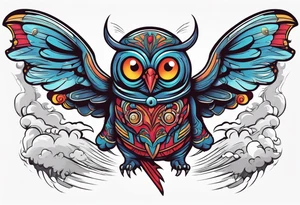 Mothman in action tattoo idea