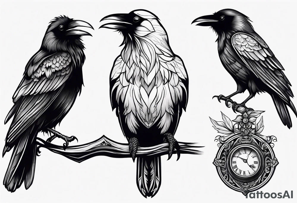 raven tattoo idea