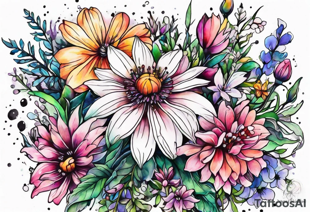 wildflowers tattoo idea