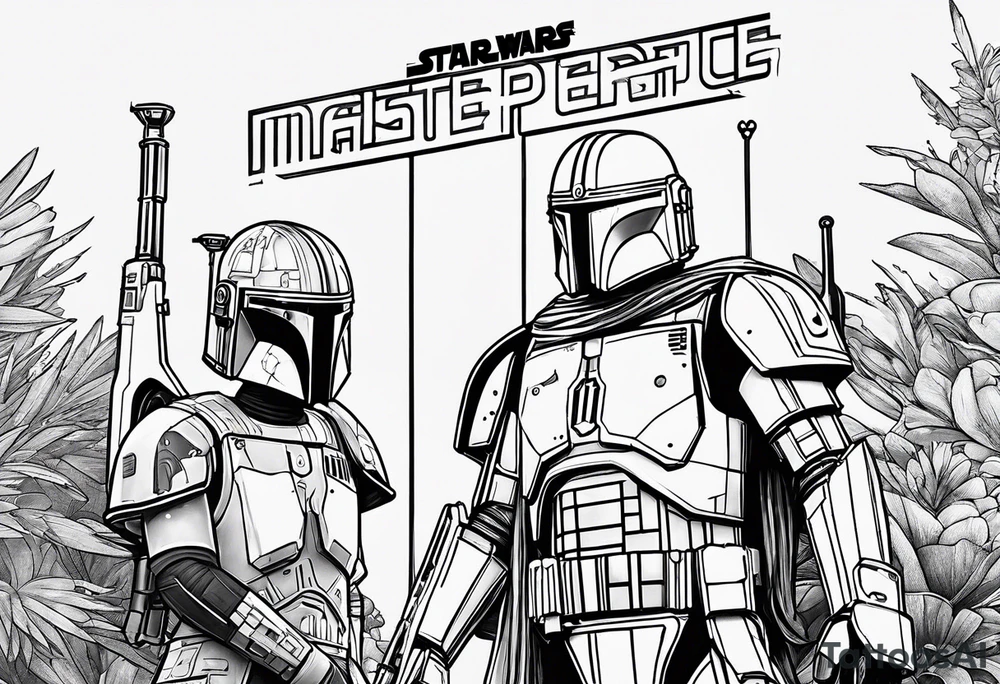 Love, Death & Robots, star wars, mandalorian tattoo idea