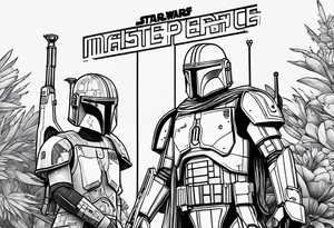 Love, Death & Robots, star wars, mandalorian tattoo idea