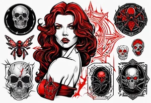 Black widow in the red room tattoo idea