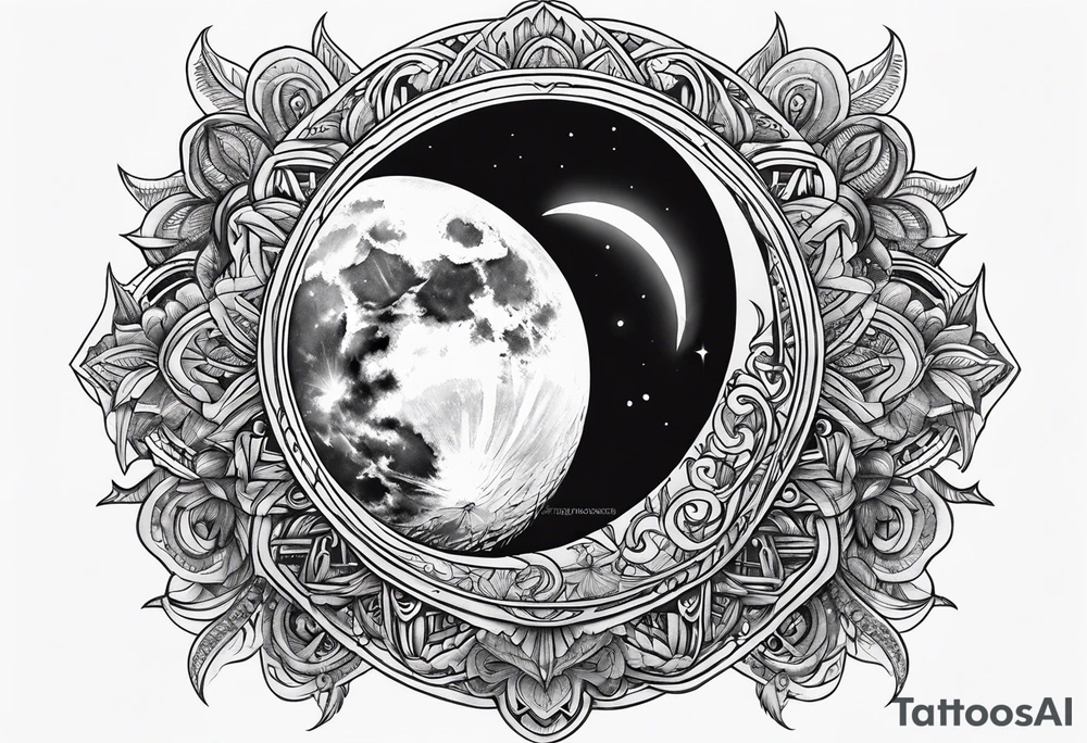 sacred moon tattoo idea