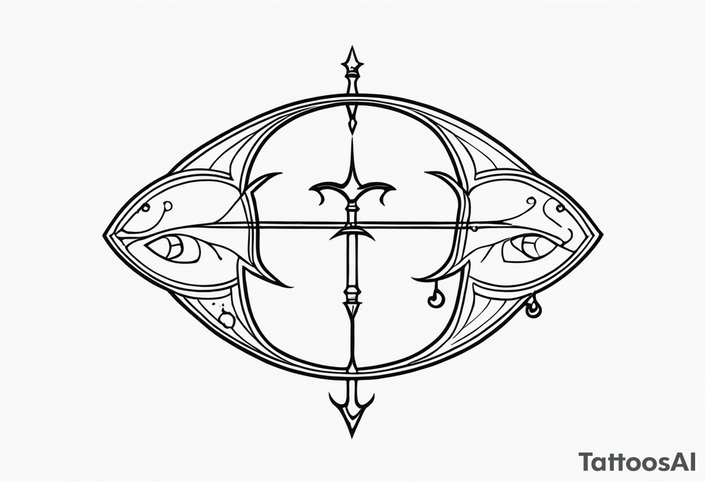 pisces and sagittarius tattoo idea