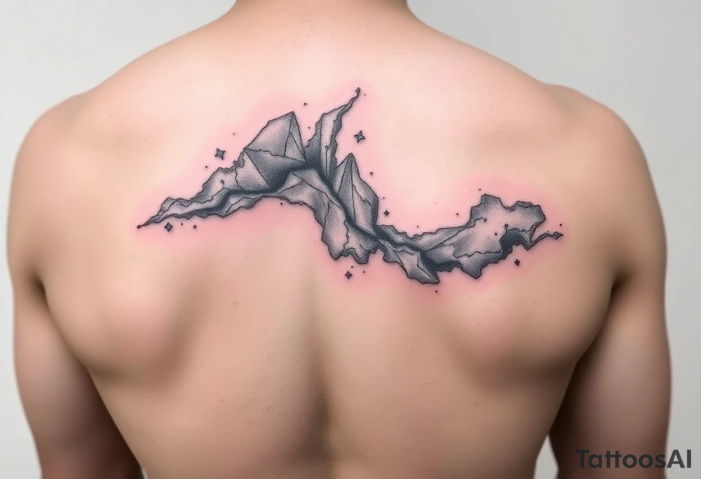 Beautiful and epic 3d milky way that appears to be coming out of the skin tattoo idea
