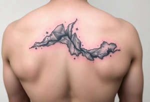 Beautiful and epic 3d milky way that appears to be coming out of the skin tattoo idea