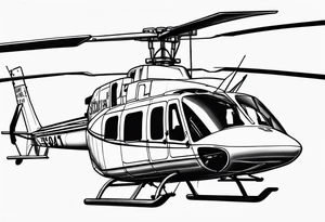 a bell 407 helicopter with the name T. Sousa on it. tattoo idea