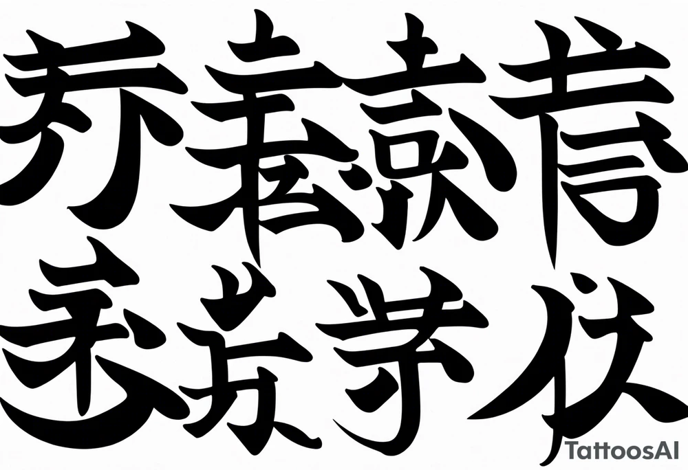 The phrase 自由は戦いだ in japanese caligraphy. tattoo idea