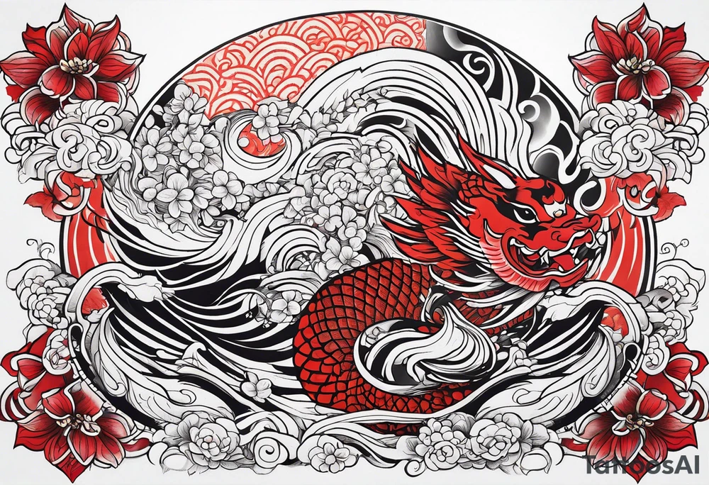 Огонь вода любовь tattoo idea