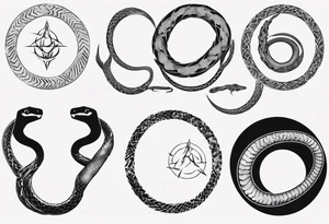 ouroboros snake cybersigilism tattoo idea