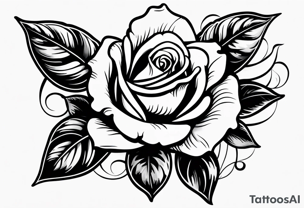 human hand grasping a rose stem tattoo idea