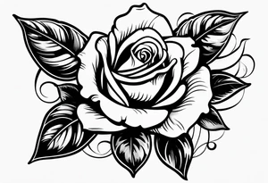 human hand grasping a rose stem tattoo idea