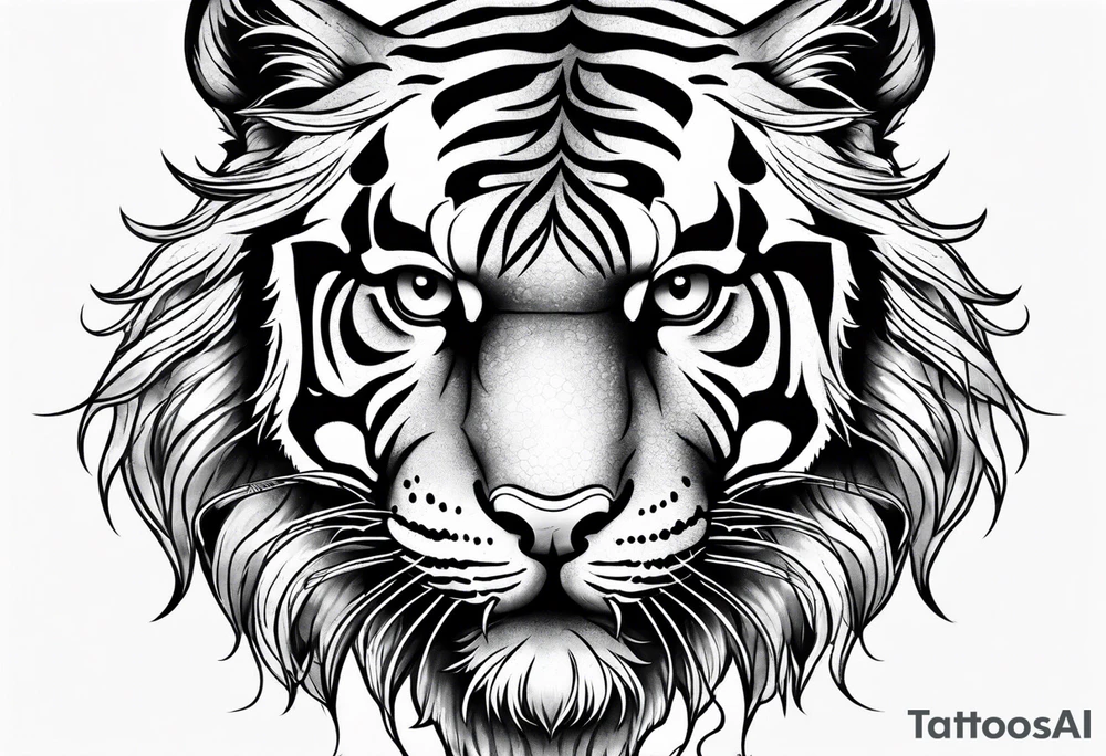 Tiger in water tattoo idea