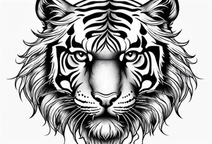 Tiger in water tattoo idea