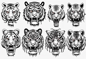 Ancient Chinese divine tiger tattoo idea