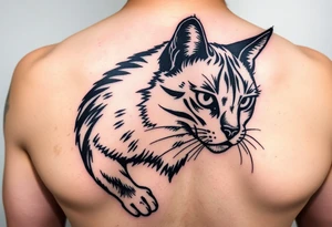 black cat tattoo idea