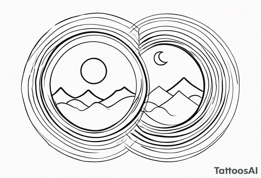 sol e lua tattoo idea