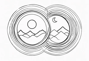 sol e lua tattoo idea