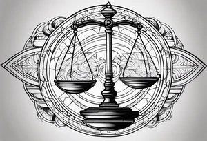 balance about life and work tattoo idea