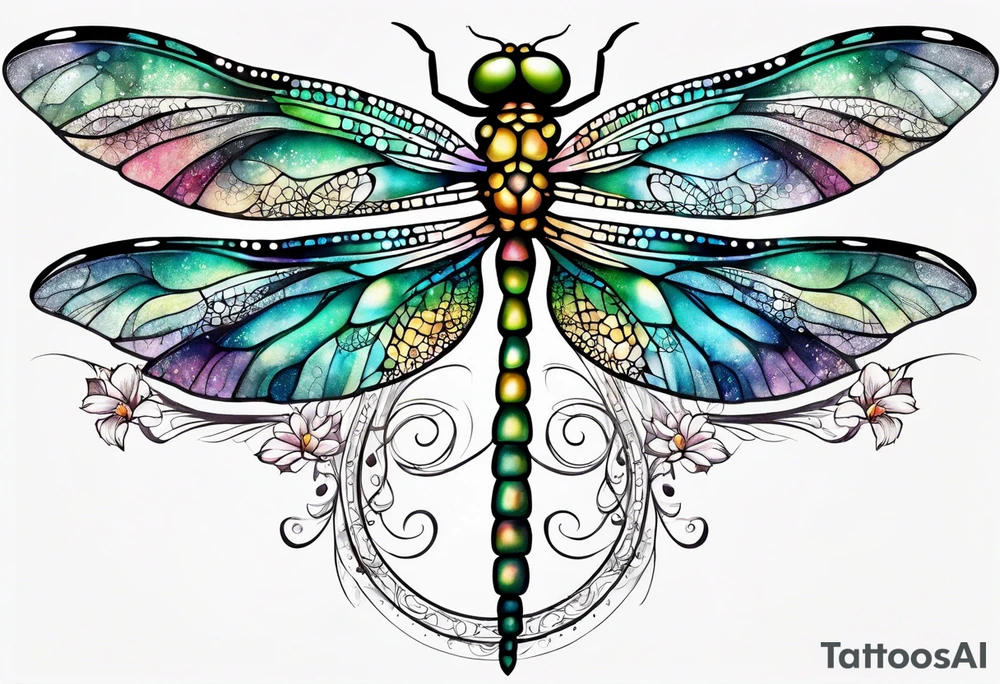 Dragonfly with infinity symbol tattoo idea
