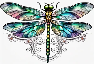 Dragonfly with infinity symbol tattoo idea