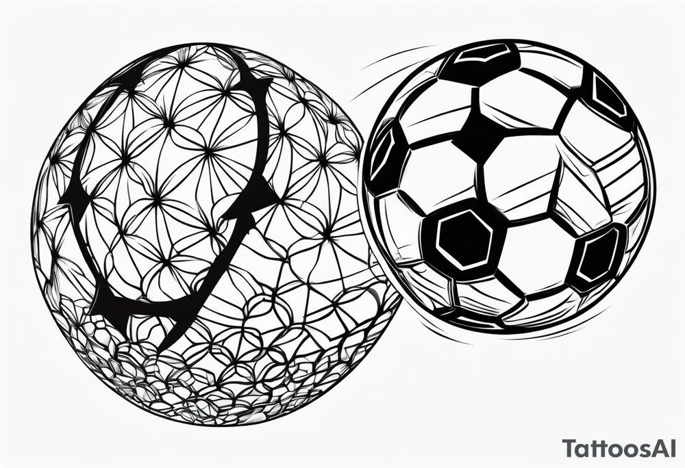 Soccer tattoo caricature to use with a friend tattoo idea