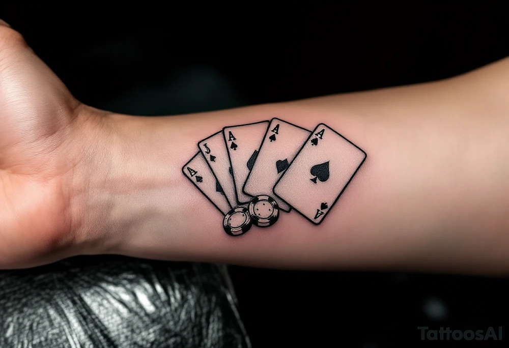 About casino with cards and games in casino tattoo idea