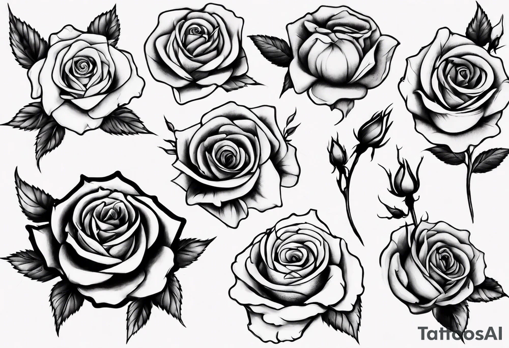 bleeding rose tattoo idea