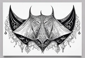 manta ray symmetrical tattoo idea