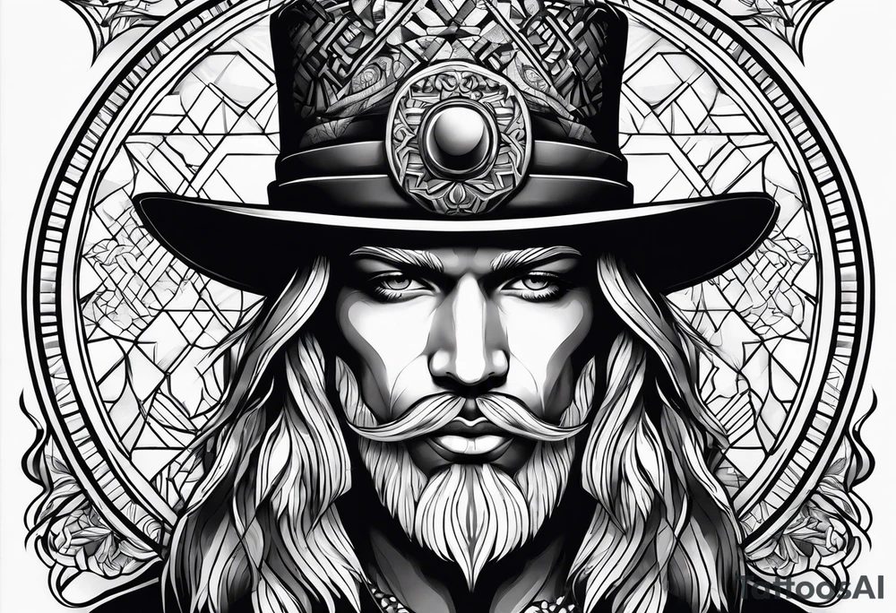 aman with a hat tattoo idea