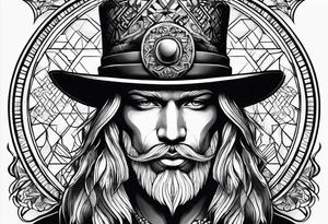 aman with a hat tattoo idea