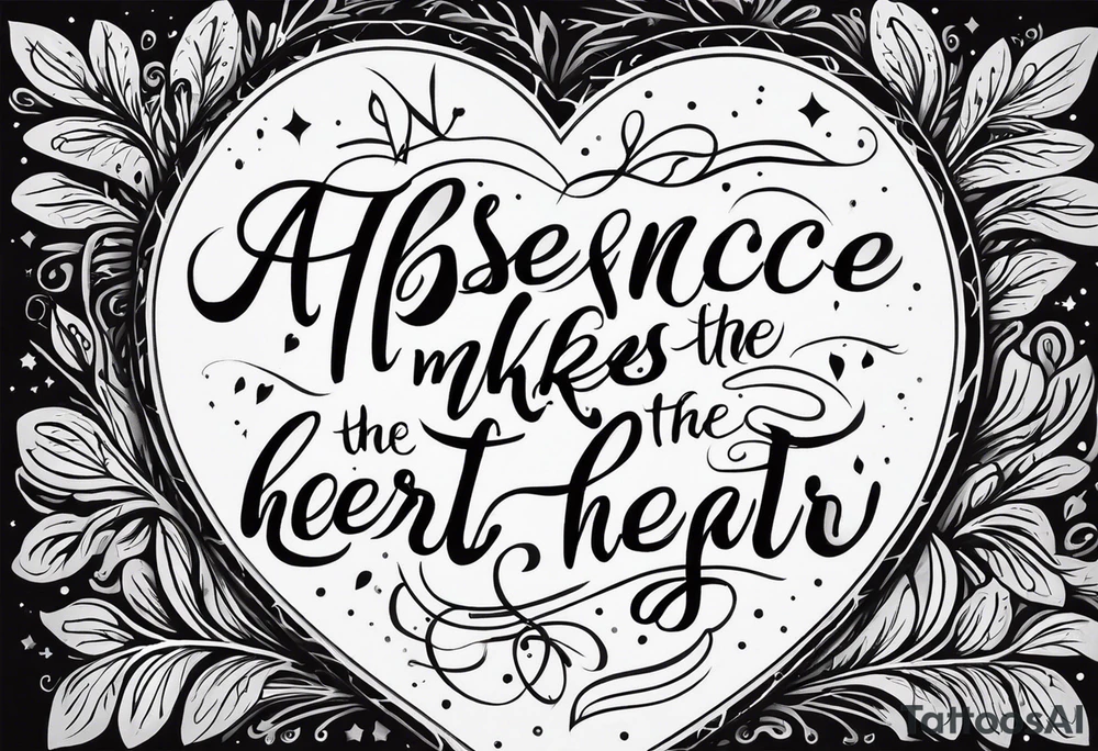 Absence makes the heart grow fonder tattoo idea